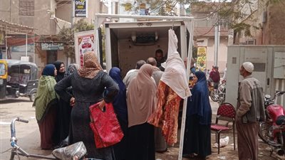 قافلة لبيع اللحوم بأسعار مدعمه بميت غمر بالدقهلية