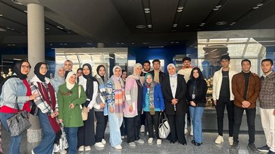 المتحف اليونانى يستقبل طلاب الجامعة اليابانية بالاسكندرية 