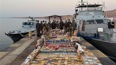 القوات البحرية تنجح فى إحباط محاولة تهريب كميات من المواد المخدرة عبر سواحل البحر الأحمر