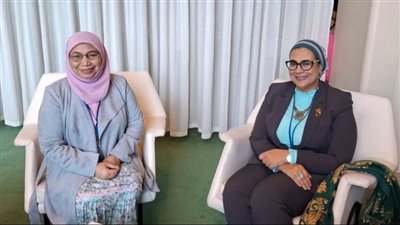 المستشارة أمل عمار تلتقى وزيرة المرأة والأسرة وتنمية المجتمع بماليزيا