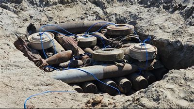 مسام يتلف 2427 قطعة من مخلفات الحرب غير المنفجرة في أبين