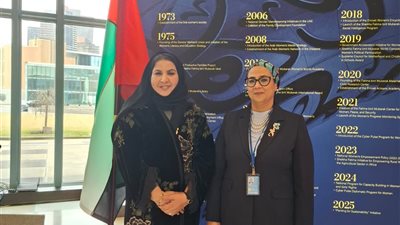  المستشارة أمل عمار تلتقى  نورا السويدى الامين العام للإتحاد النسائي العام بالإمارات
