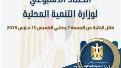 بالإنفوجراف.. حصاد التنمية المحلية في أسبوع
