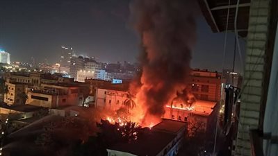 التفاصيل الكاملة  لحريق محيط المعامل المركزية لوزارة الصحة بالقاهرة