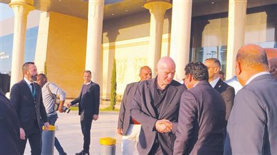 مطار سفنكس الدولى يستقبل رئيس الفيفا قبيل انعقاد الجمعية العمومية للكاف