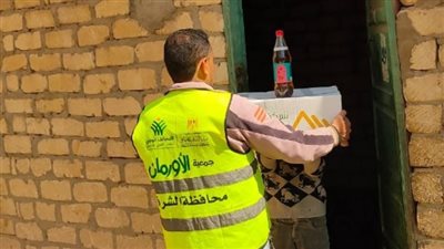 توزيع 800 كرتونة غذائية على الأسر الأولى بالرعاية في قرى مركز ابو حماد