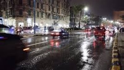 أمطار غزيرة بالأسكندرية 