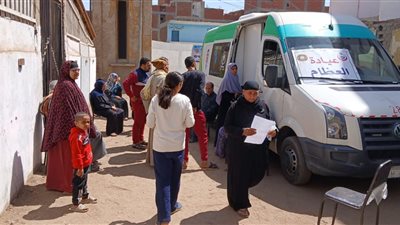 1244 مستفيد من القافلة الطبية بميت يعيش في الدقهلية