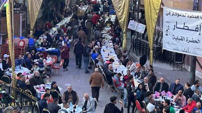 تنظيم أكبر مائدة إفطار بمنطقة الحضرة بالإسكندرية بمشاركة 4 آلاف مواطن 