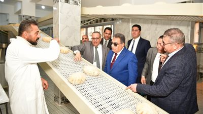 محافظ الدقهلية يشهد بدء تشغيل مخبز منطقة الشيخ زايد بجمصه