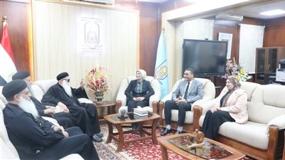 وفد الكنيسة الأرثوذكسية يهنيء رئيس جامعة الأقصر  بحلول عيد الفطر المبارك