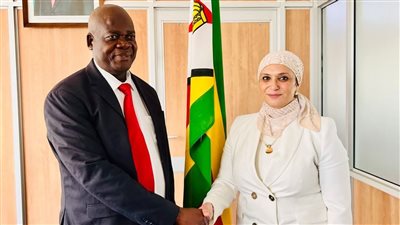 السفيرة المصرية في هراري تقابل وزير التعليم الابتدائي والثانوي الزيمبابوي