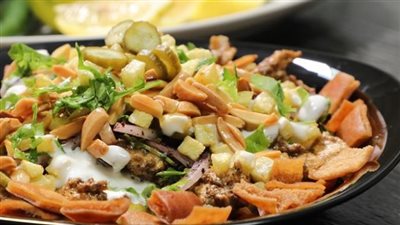 طريقة تحضير فتى الشاورما باللبن والثوم 