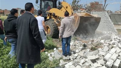 البحيرة: إزالة التعديات على الأراضي الزراعية وأملاك الدولة بقرى دمنهور