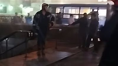 ننشر الصور الأولى لحريق في محطة مترو روض الفرج