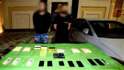 ضبط عنصرين إجراميين بحوزتهما بودر وحشيش بأكتوبر