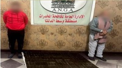  القبض على عنصرين إجراميين بحوزتهما 15 كيلو حشيش بالغربية