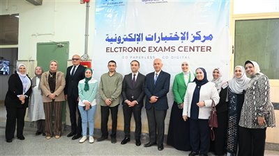 نواب رئيس جامعة الفيوم يتفقدون منظومة الاختبارات الإلكترونية 