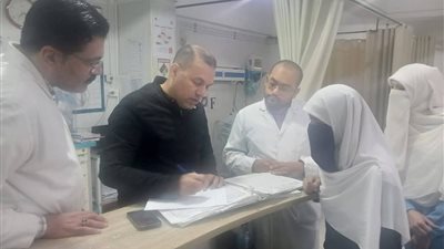 وكيل صحة البحيرة يتفقد مستشفى ادكو المركزى لمتابعة سير العمل 