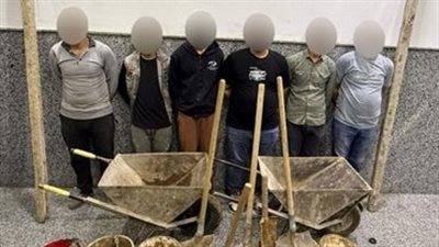 سقوط  6 أشخاص لقيامهم بالتنقيب عن الآثار بالقاهرة