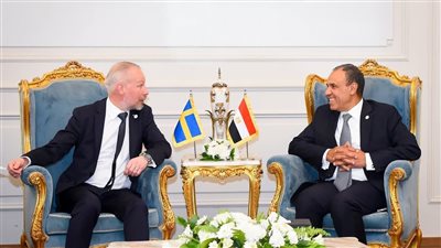 وزير الخارجية يبحث مع نظيره السويدي تعزيز العلاقات بين البلدين