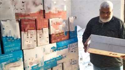 ضبط 2 طن دقيق فاخر و75 ألف عبوة مواد غذائية مجهولة المصدر ببلبيس