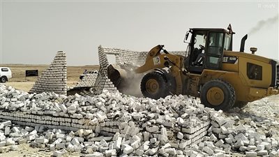 ازالة 6حالات تعدى على أرض أملاك الدولة بوادي النطرون