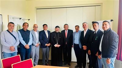 وفد قنصلي مصري يزور كنيسة مارمرقس في فرانكفورت لتهنئة الأقباط بعيد القيامة  