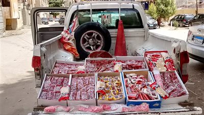 ضبط 680 كيلو حلوى غير صالحة للاستهلاك بالفيوم 