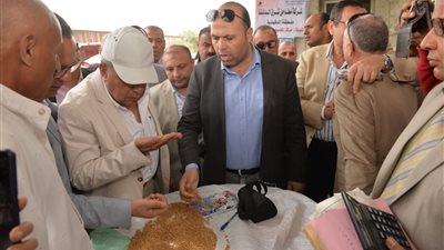 محافظ الدقهلية يتفقد مركز تجميع القمح بالسنبلاوين