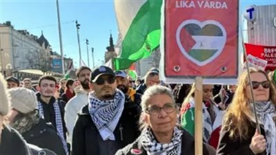 تظاهرات في ستوكهولم رفضًا لتهجير الفلسطينيين من غزة