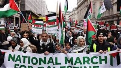 تظاهرة في برلين تطالب بوقف الإبادة الجماعية بغزة