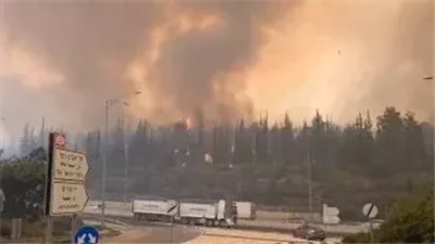 حرائق غربي القدس المحتلة توقف حركة القطارات وتدفع الاحتلال للتدخل