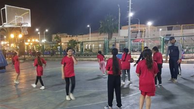 رياضة دمياط تنفيذ تدريب للفتيات على كرة السلة