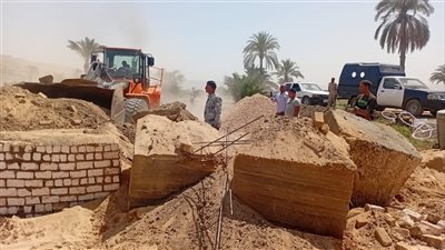 إزالة 152 حالة تعدٍ على الأراضي الزراعية وأملاك الدولة خلال أسبوع بسوهاج 