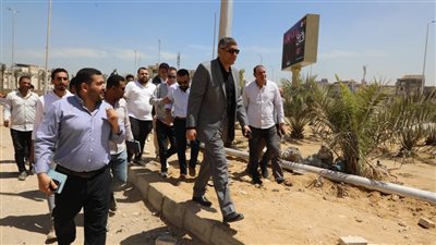 محافظ الجيزة يتابع أعمال التطوير الجارية بطريق مصر إسكندرية الصحراوى