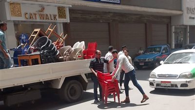 إزالة 383 حالة إشغال طريق وضبط مكبرات صوت في دمنهور