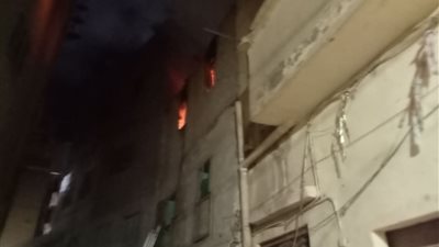 مريض نفسي يشعل النيران في منزله ويلقي بنفسه من الطابق الثاني بأسيوط