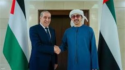 وزير الخارجية الإماراتي يستقبل نائب الرئيس الفلسطيني