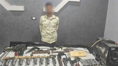 سقوط عنصر إجرامي حول منزله لورشة لتصنيع الأسلحة النارية بالدقهلية