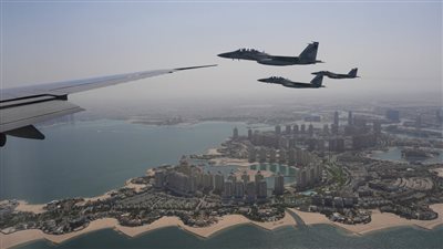  رد فعل ترامب على مرافقة طائرات سلاح الجو القطري طائرته الرئاسية 