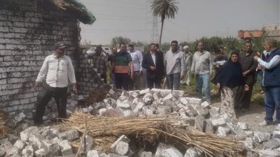 إزالة 3 حالات تعد في المهد على الأراضي بالبحيرة