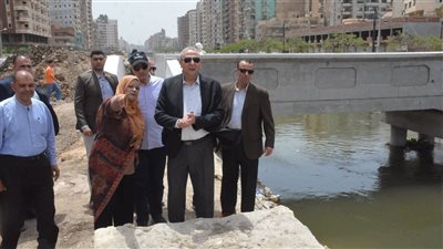 محافظ الغربية يتفقد أعمال تطوير كورنيش محور محلة منوف