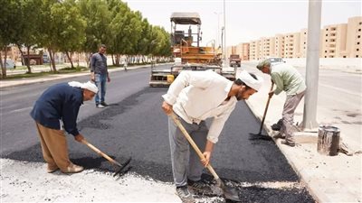 تطوير المحاور والطرق الرئيسية بمدينة سوهاج الجديدة