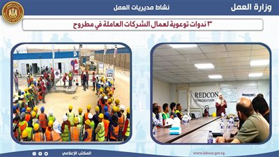 وزارة العمل تنظم سلسلة ندوات توعوية بالمحافظات.. التفاصيل