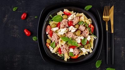 سلطة الباستا بالتونة| وجبة خفيفة ومثالية للرجيم