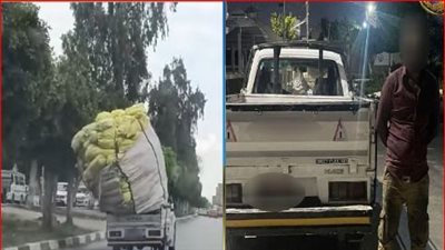 حمولة زائدة.. ضبط قائد سيارة ربع نقل عرض حياة المواطنين للخطر بالإسماعيلية 