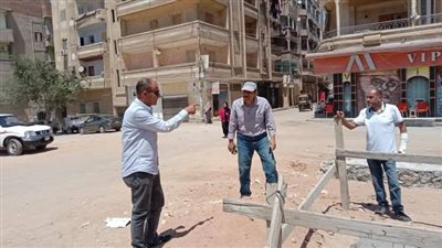 رئيس مركز المحلة يتابع مشروع تطوير كورنيش محلة أبو على