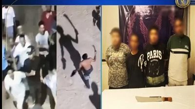 كشف ملابسات مشاجرة بالأسلحة البيضاء في السلام وضبط المتهمين