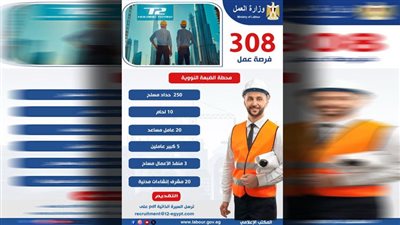 وزير العمل : 308  فرصة عمل في مشروع محطة الضبعة النووية